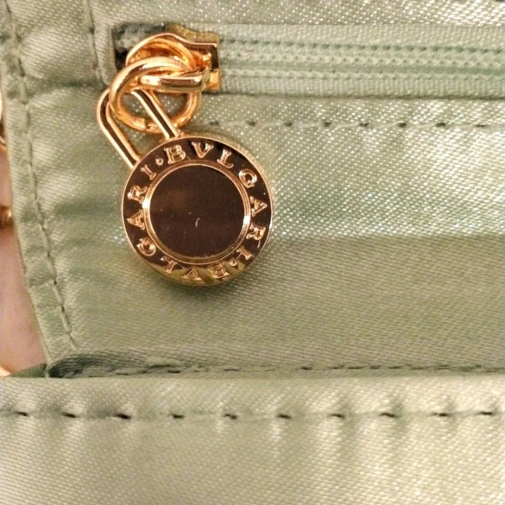 BVGARI with BOX CROSSBODY Authentic Satin Clutch Handbag w added 2 Gold … - Picture 6 of 16